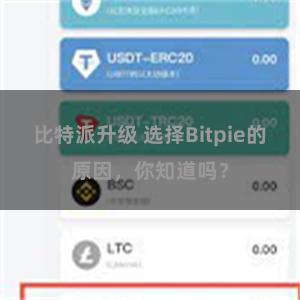 比特派升级 选择Bitpie的原因，你知道吗？