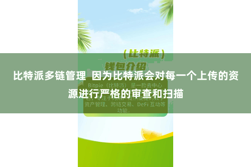 比特派多链管理  因为比特派会对每一个上传的资源进行严格的审查和扫描